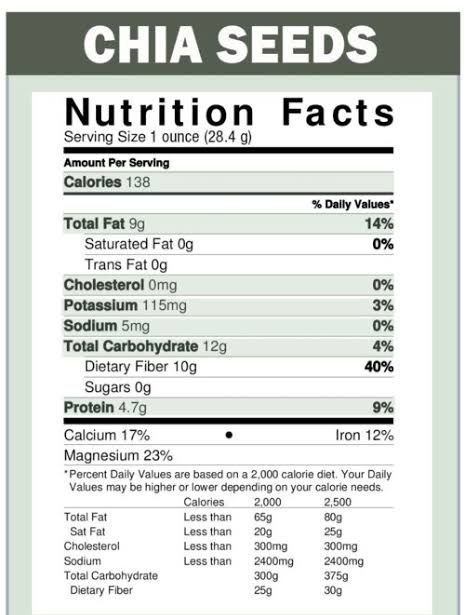 Chia Seeds A Grade (100gm)